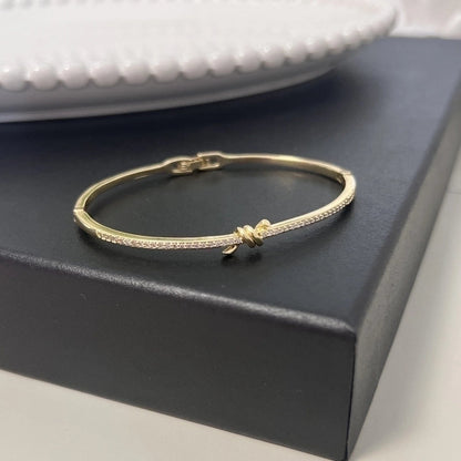 1 Piece Fashion Copper Plating Inlay Zircon Bangle