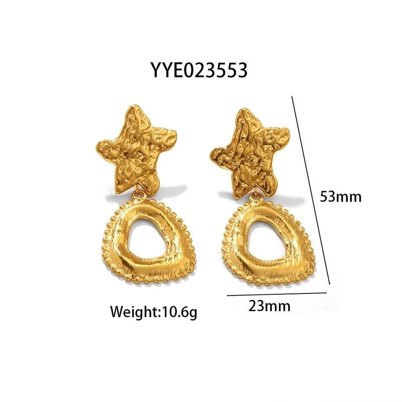 1 Pair IG Style Marine Style Modern Style Irregular Irregular Plating 304 Stainless Steel 316 Stainless Steel 18K Gold Plated Ear Studs