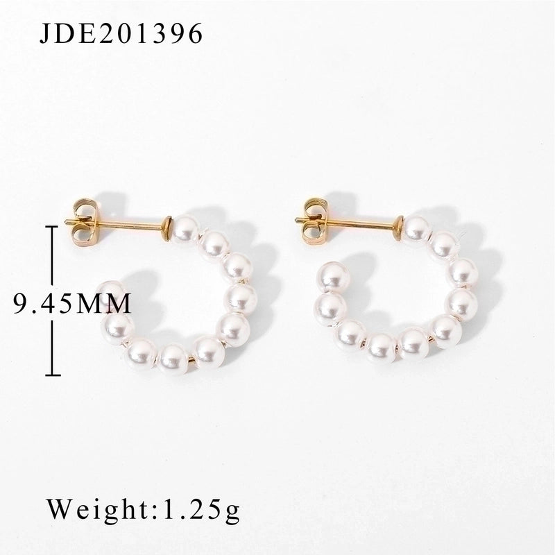 Fashion Geometric Plating 304 Stainless Steel No Inlaid Earrings