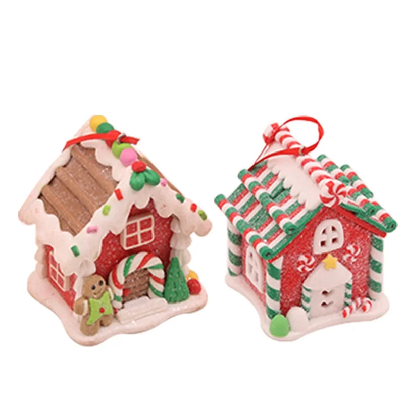 New Christmas Decoration Soft Clay House Creative Desktop Small Ornaments Christmas Decorations Gift
