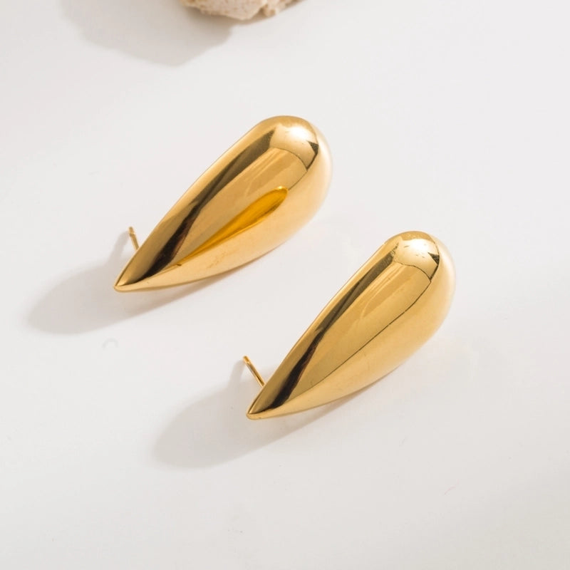 1 Pair Casual Modern Style Minimalist Geometric Heart Shape 304 Stainless Steel 18K Gold Plated Ear Studs