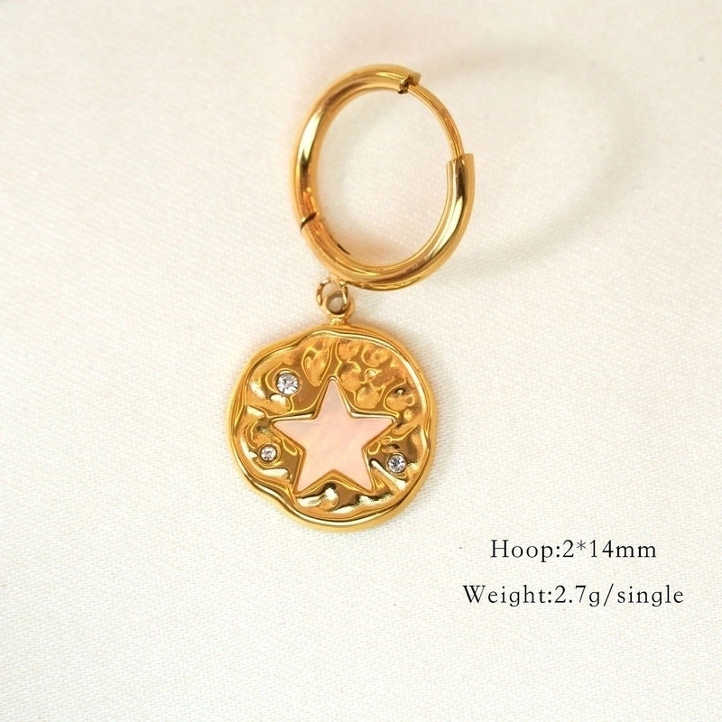 6 Pieces Minimalist Classic Style Solid Color Inlay 304 Stainless Steel Rhinestones Drop Earrings