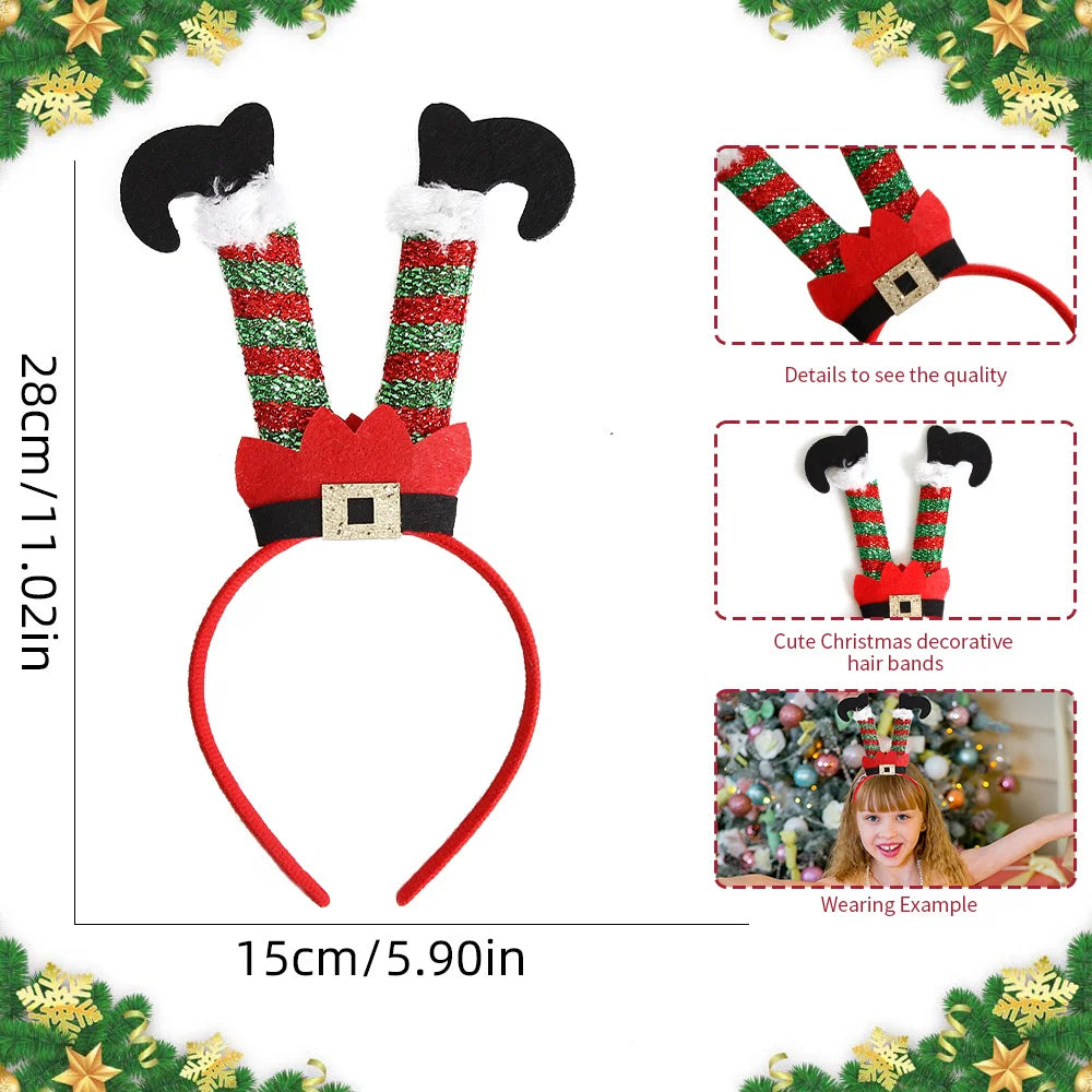 Christmas Cartoon Style Cute Exaggerated Christmas Hat Plastic Festival Street Headband