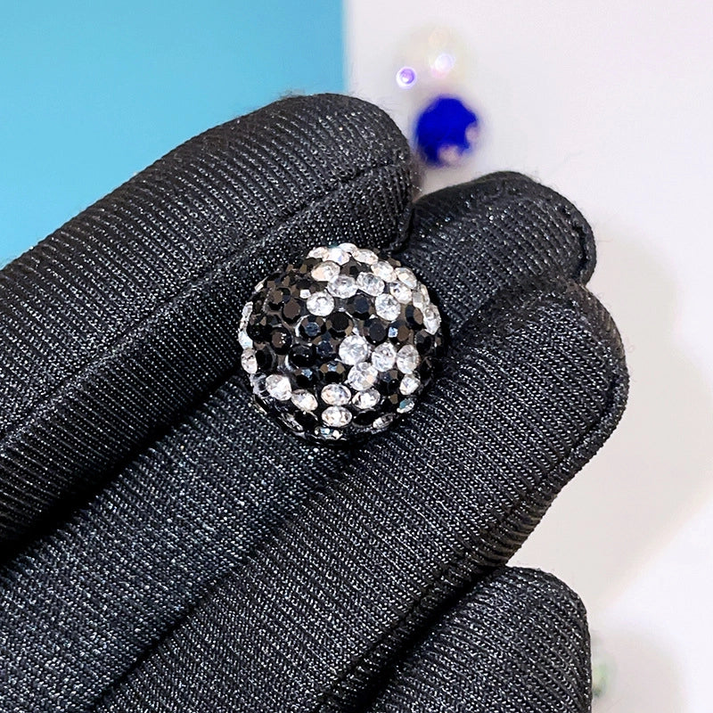 K16 Stars Diamond Ball Color Straight Hole Soft Clay Beads Mobile Phone Chain Bag Chain Diy Jewelry Accessories Beaded