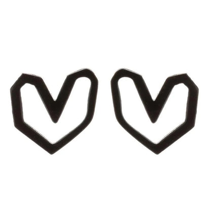 1 Pair Fashion Heart Shape 304 Stainless Steel 18K Gold Plated Ear Studs