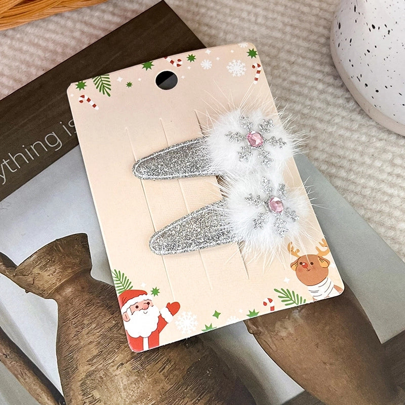 Women's Minimalist Classic Style Color Block Cloth Flakes Hair Clip