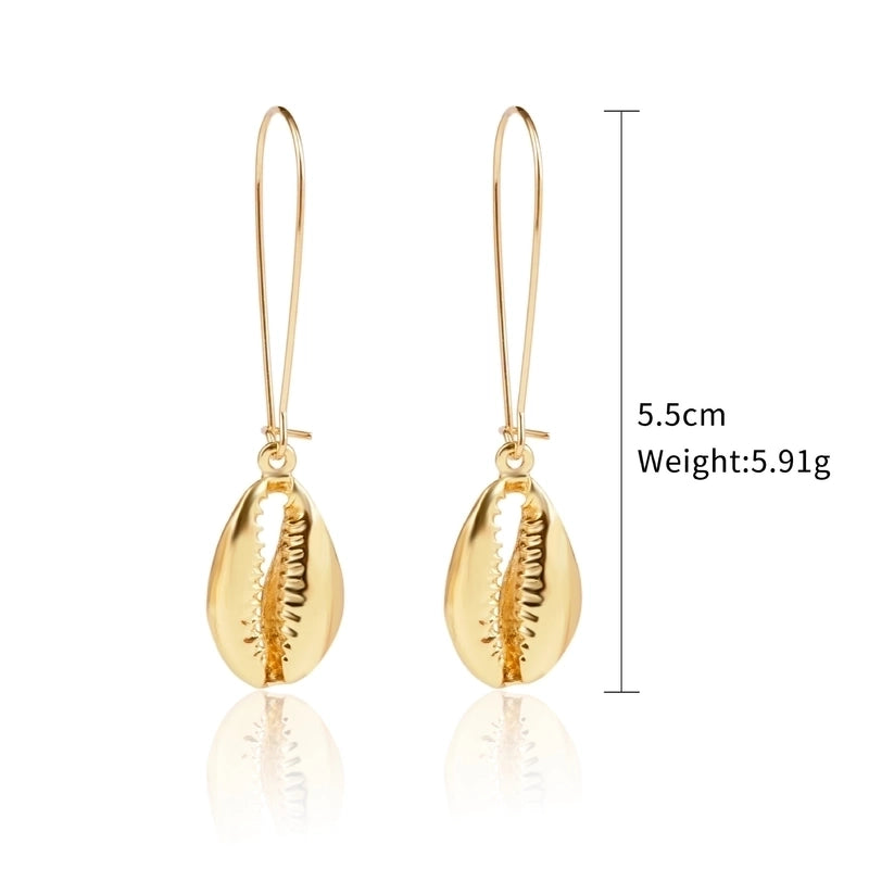 Fashion Shell Shell Inlaid Shell Artificial Pearls Women\'s Earrings 1 Pair