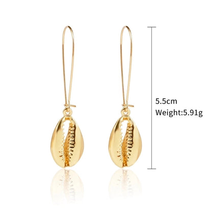 Fashion Shell Shell Inlaid Shell Artificial Pearls Women\'s Earrings 1 Pair