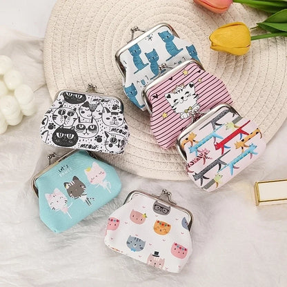 Women's Plant Pu Leather Buckle Kids Wallets