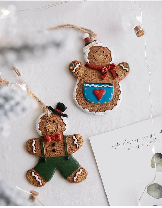 Christmas Christmas Gingerbread Resin Party Hanging Ornaments