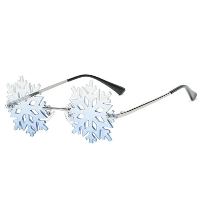 Fashion Snowflake Pc Polygon Frameless Glasses