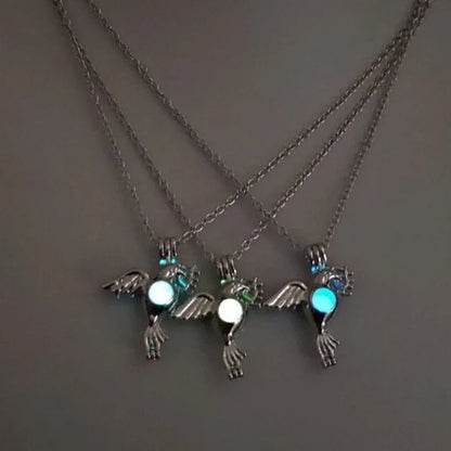 Luminous Hollow Diy Cage Christmas Tree Women's Necklace