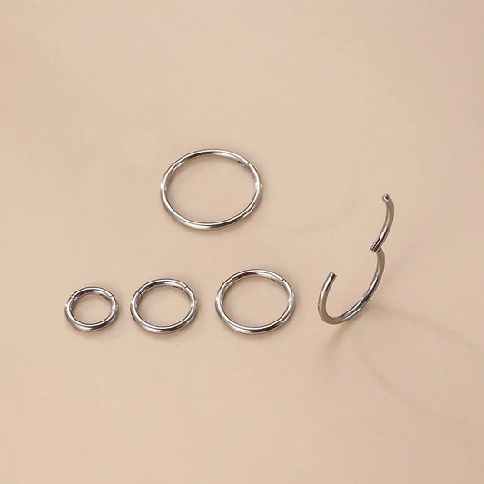 1 Piece Nose Rings & Studs Fashion Circle Pure Titanium Plating