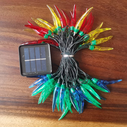 LED Red Pepper Colored Lights String Lights Flashing Lights New Year Christmas Holiday Decorative Atmosphere Lights New Year Home Layout Lighting