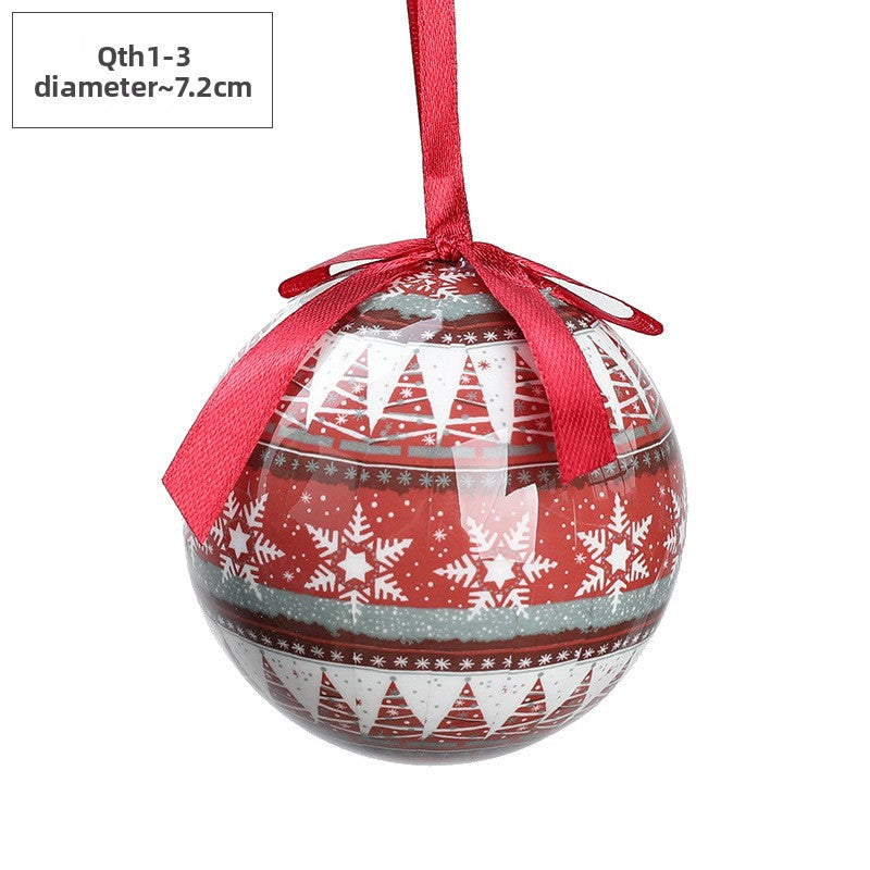Christmas Ball Pendant Snowman Foam Ball Ornament Christmas Tree Hanging Ball Atmosphere Decoration Supplies