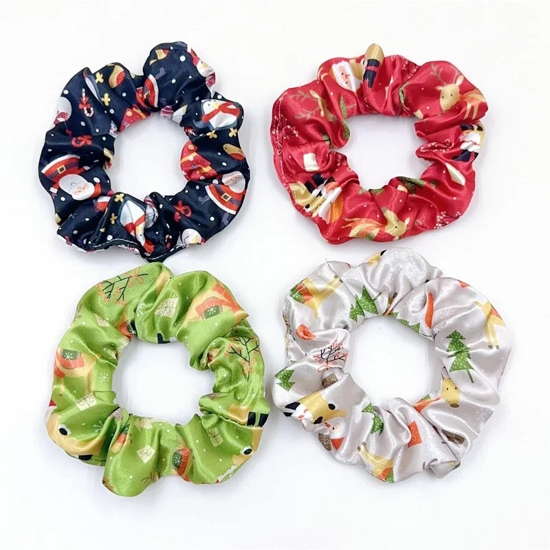 Christmas Minimalist Women's Christmas Tree Santa Claus Hair Tie