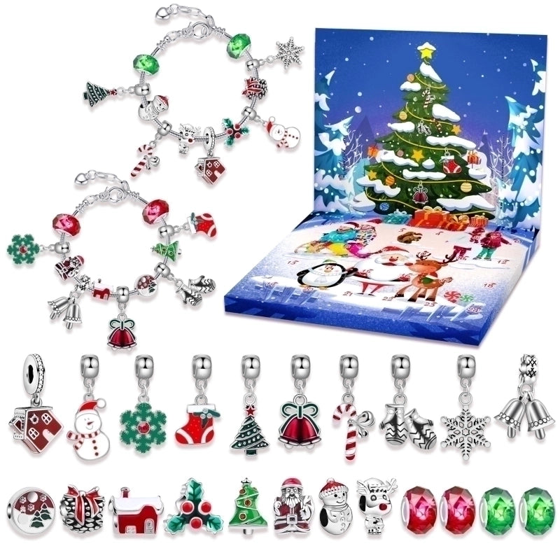 1 Set Alloy Santa Claus Christmas Socks Snowflake Pendant Chain Jewelry Accessories
