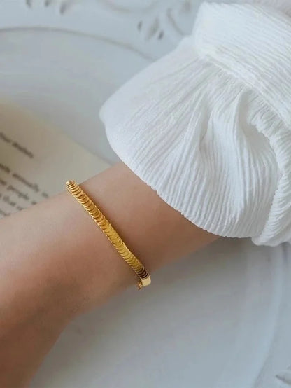 Glam Vacation Solid Color 304 Stainless Steel Snake Chain Bracelets In Bulk