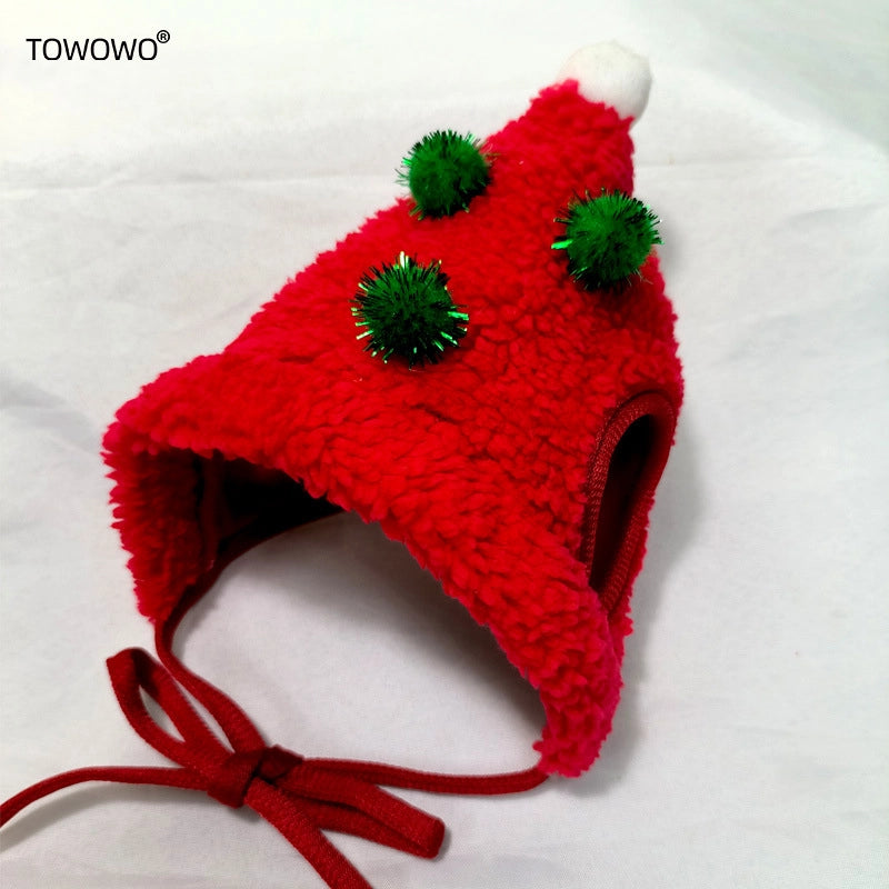 New Year Pet Christmas Hat Cat Cute Head Clothing Products Transformation Panda Small Dog Cat Toy Headgear