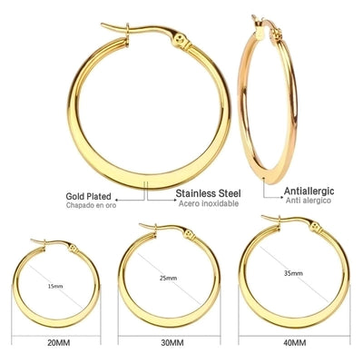 Minimalist Heart Shape Stainless Steel Plating Earrings 1 Pair