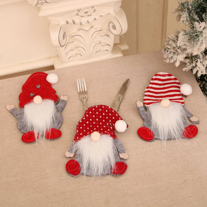Gnome Cutlery Set Faceless Old Man Cutlery Bag Rudolph Tableware Set Christmas Decoration Supplies