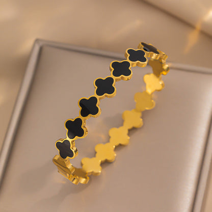 Ellipse Titanium Steel Electroplating Bangles