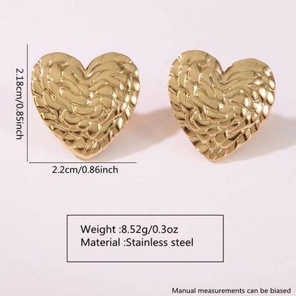 1 Pair Minimalist Commute Geometric 304 Stainless Steel Imitation Gold Ear Studs