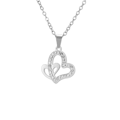 Elegant Heart Shape 304 Stainless Steel Plating Pendant Necklace