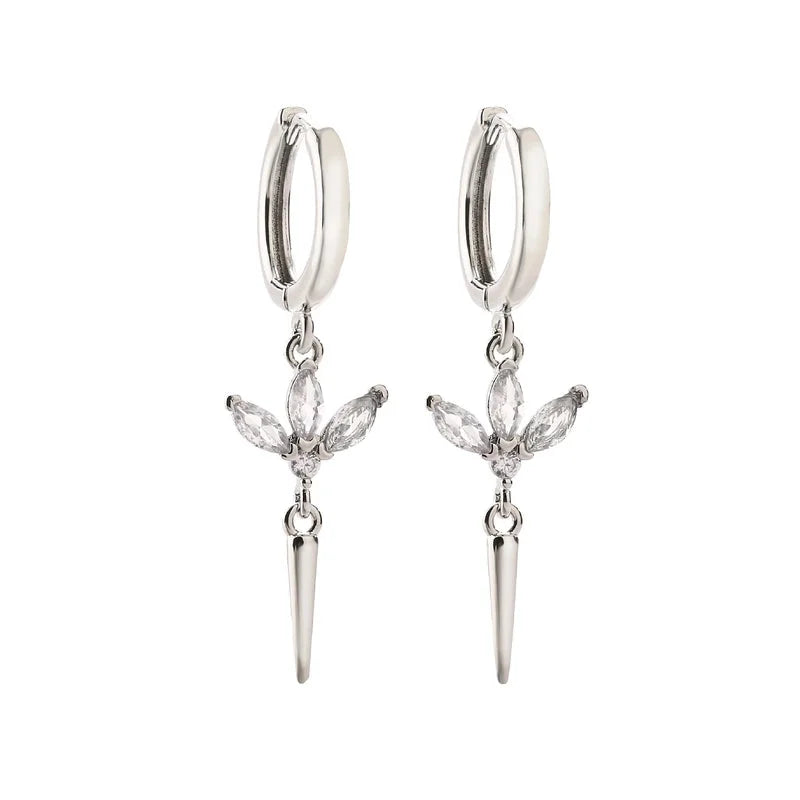 1 Pair Sweet Geometric Plating Inlay Copper Zircon 18k Gold Plated Earrings