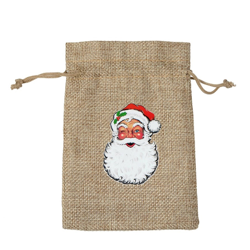 Christmas Nordic Style Cute Modern Style Christmas Tree Snowman Snowflake Imitated Hemp Party Festival Candy Bag