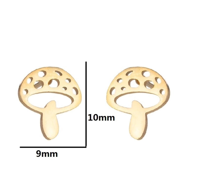 1 Pair Fashion Heart Shape Flower Plating 304 Stainless Steel 18K Gold Plated Stainless Steel Earrings