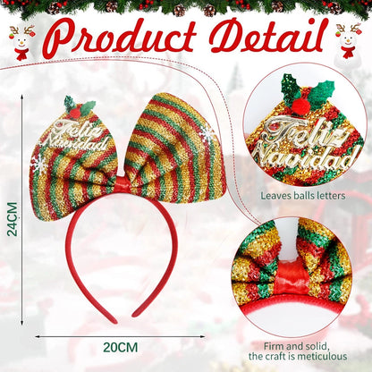 Christmas Cute Sweet Bow Knot Party Headband Party Accessories