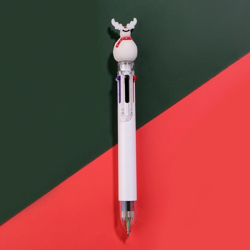 1 Piece Christmas Tree Santa Claus Learning Christmas Plastic Silica Gel Cute Ballpoint Pen