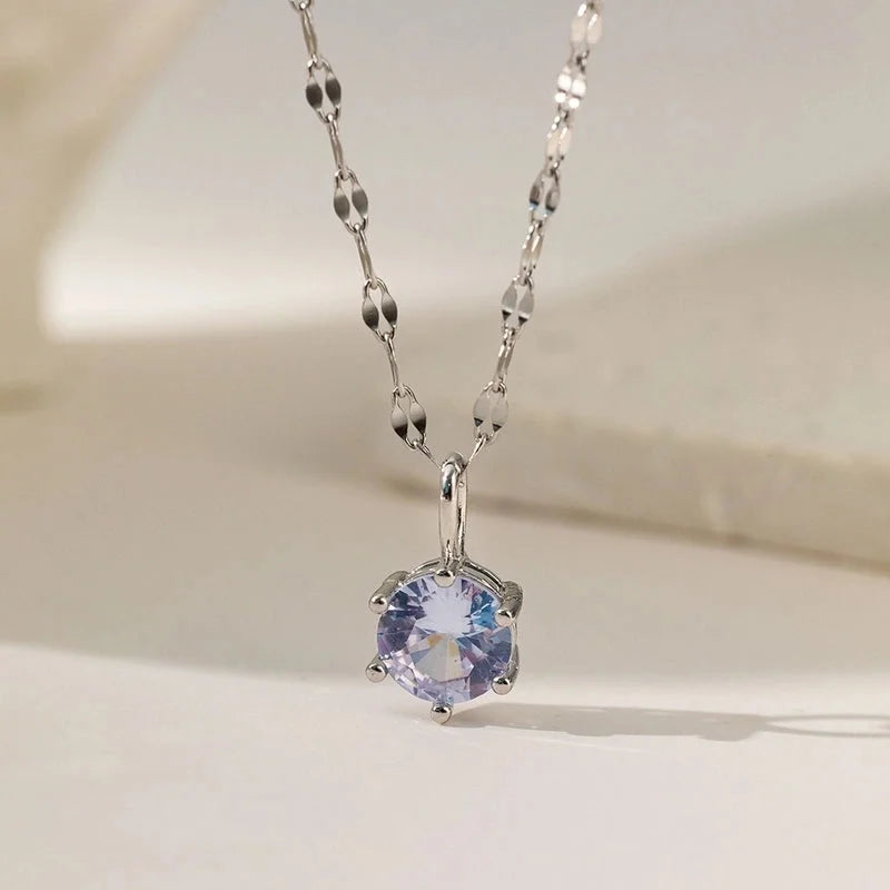 Titanium Steel Copper Plating Geometric Flower Copper Necklaces