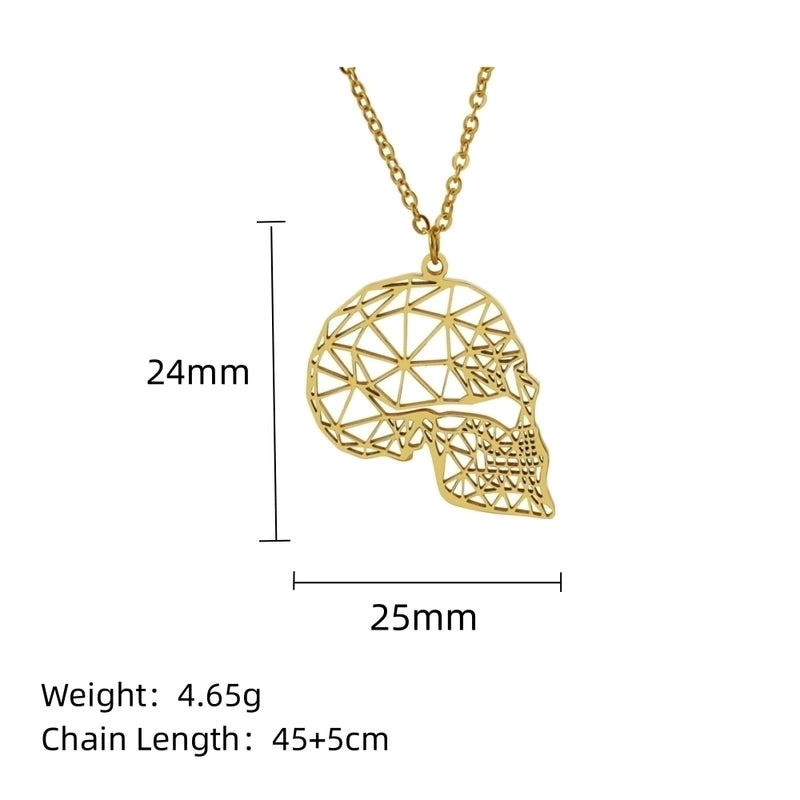 304 Stainless Steel 18K Gold Plated Minimalist Plating Hollow Out Animal Pendant Necklace