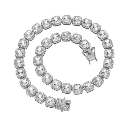 Hip-hop Geometric Alloy Plating Inlay Rhinestones Unisex Necklace