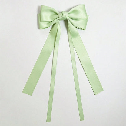 Sweet Girl Bow Ribbon Hairpin Japanese And Korean Style Simple High Sense Back Head Hairpin Internet Celebrity Hair Accessories
