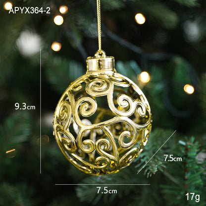Christmas Gold Christmas Tree Ornaments Snowflake Crystal Shoes Reindeer Pendants Electroplated Accessories Pendants