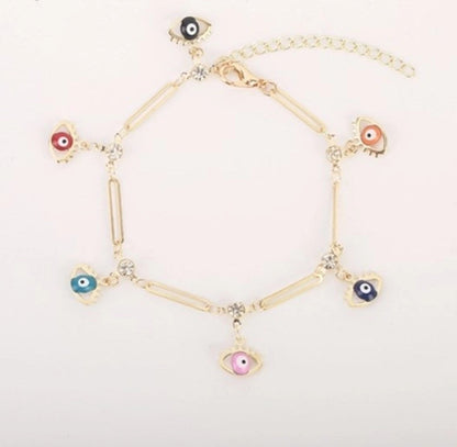 Lady Devil's Eye Star Copper Plating Bracelets