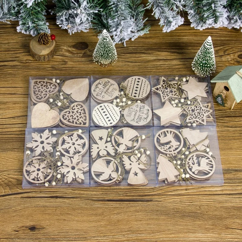 Christmas Wood Party Hanging Ornaments