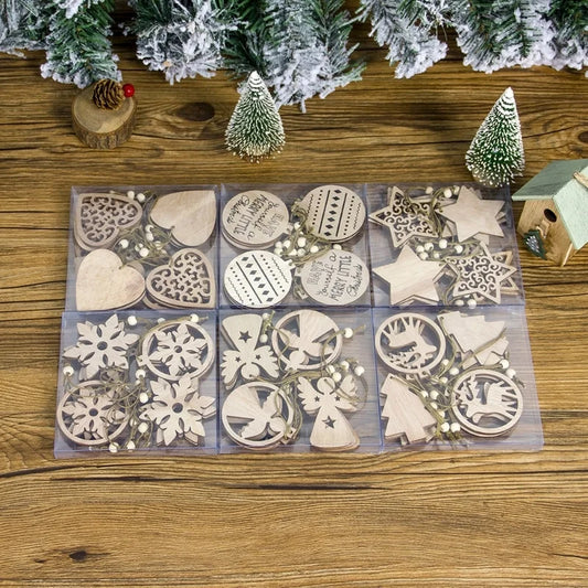 Christmas Wood Party Hanging Ornaments