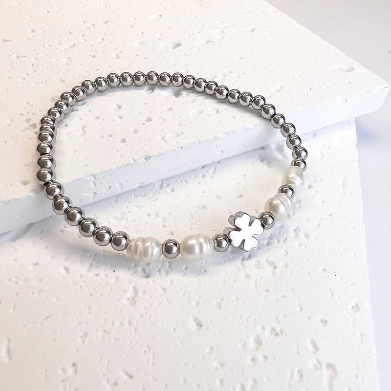 Sweet Star Heart Shape Butterfly Stainless Steel Beaded Plating Bracelets