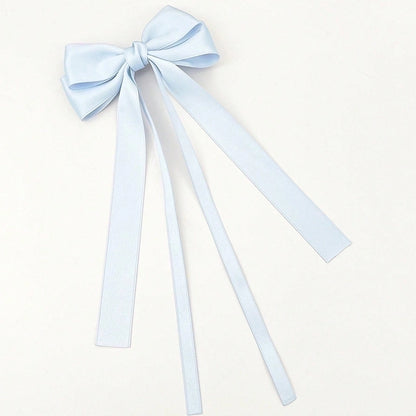 Sweet Girl Bow Ribbon Hairpin Japanese And Korean Style Simple High Sense Back Head Hairpin Internet Celebrity Hair Accessories