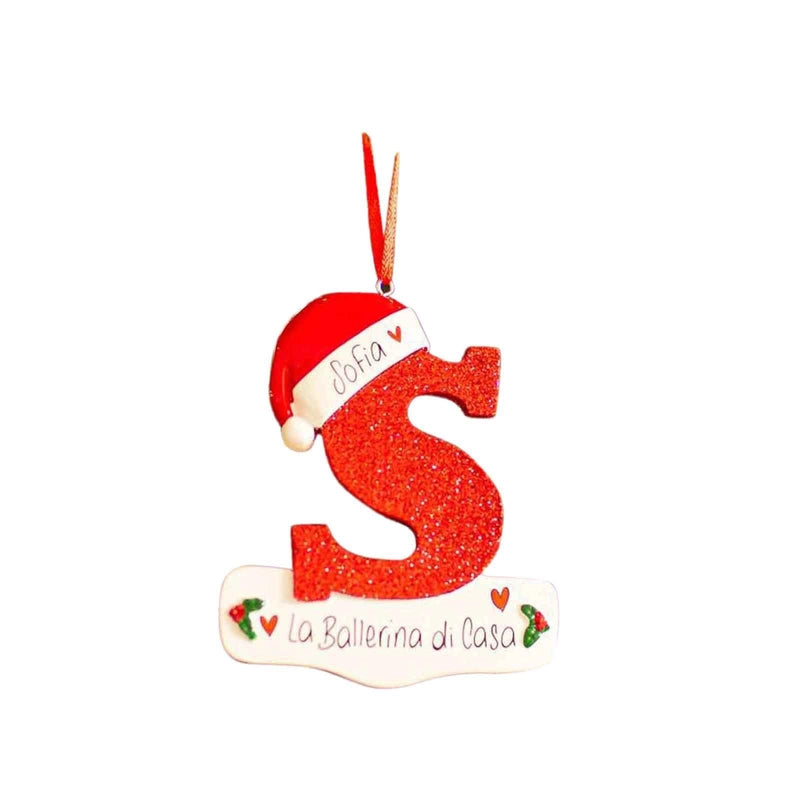 Cross-border Hot 26 English Letters Car Pendant Christmas Tree Decorative Ornaments Home Decorations