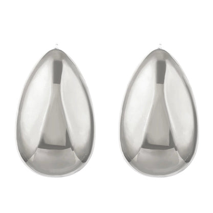 1 Pair Minimalist Classic Style Water Droplets Titanium Steel 18K Gold Plated Ear Studs