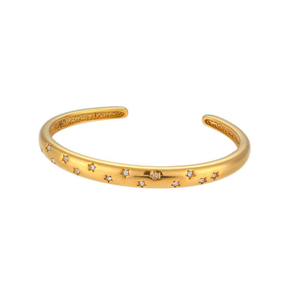 Fashion Circle Stainless Steel 18K Gold Plated Bangles