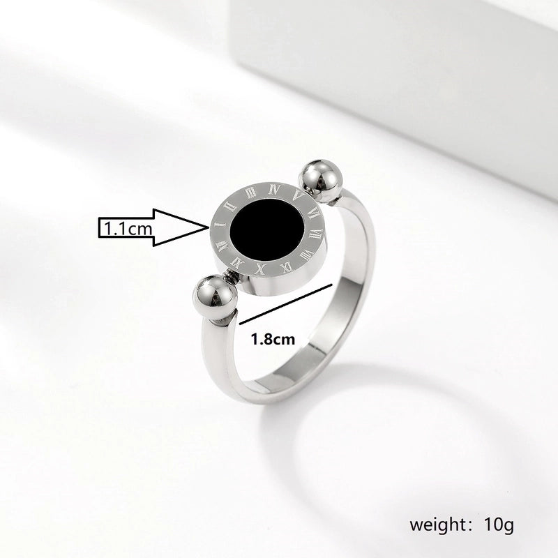 Elegant Roman Style Shell Stainless Steel Patchwork Plating Shell 18k Gold Plated Rings