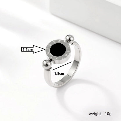 Elegant Roman Style Shell Stainless Steel Patchwork Plating Shell 18k Gold Plated Rings