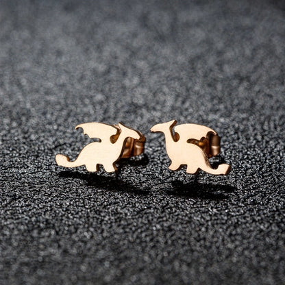 1 Pair Sweet Minimalist Artistic Heart Shape Butterfly Polishing 304 Stainless Steel 18K Gold Plated Ear Studs