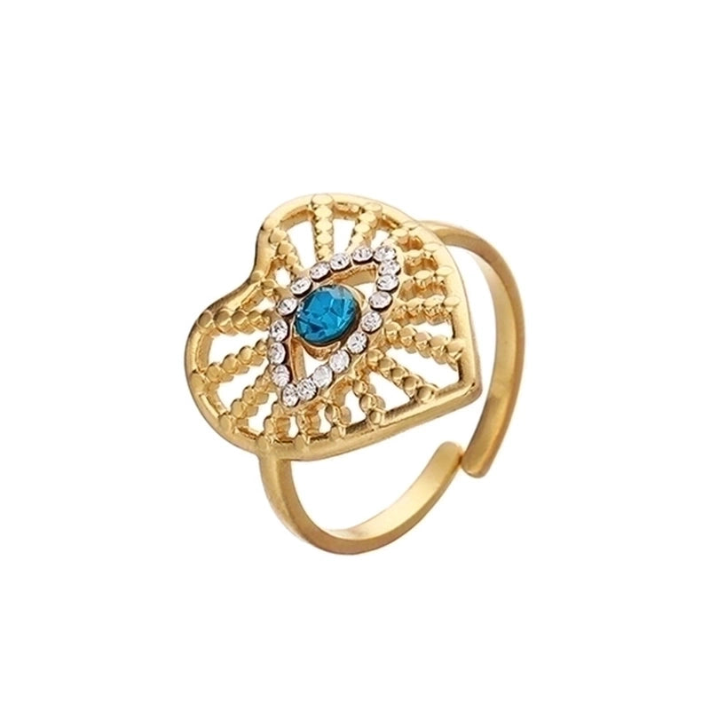 Fashion Geometric 304 Stainless Steel 18K Gold Plated Plating Open Ring